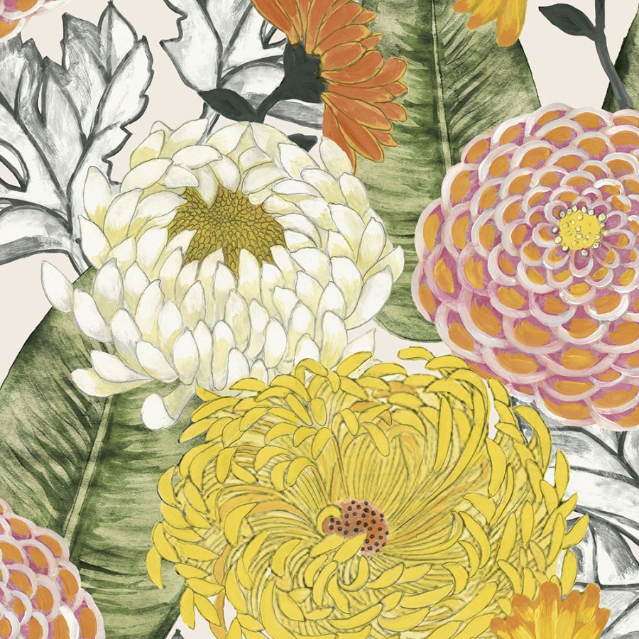 Vliesová tapeta s velkými květy BR24030, Breeze, Decoprint - Vliesové tapety