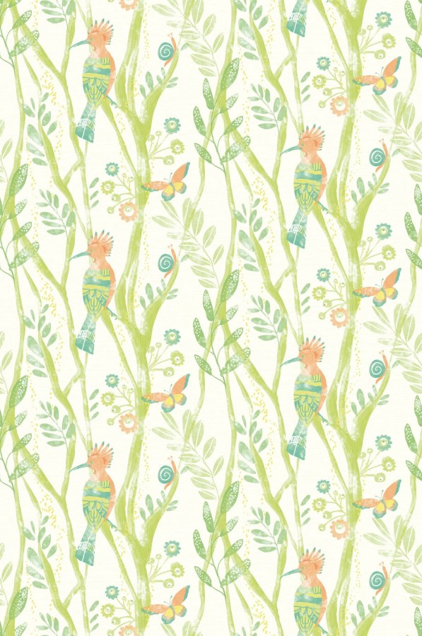 Tapety Yara - Tapety dle materiálu - Vliesové tapety - Dětská obrazová tapeta vliesová s ptáky a motýlky 364152, Wallpower Junior, Eijffinger Dětská obrazová tapeta vliesová s ptáky a motýlky 364152, Wallpower Junior, Eijffinger - Vliesové tapety