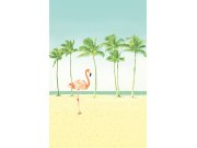 Obrazová tapeta Palmy, plameňák 364147, Wallpower Junior, Eijffinger