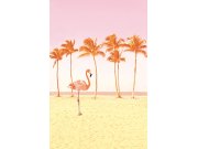 Obrazová tapeta Palmy, plameňák 364146, Wallpower Junior, Eijffinger Tapety Yara - Eijffinger