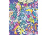 Pestrá obrazová tapeta s ptáky 364122, Wallpower Junior, Eijffinger