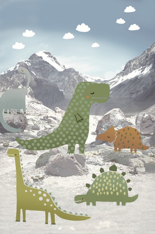 Dětská obrazová tapeta Dinosauři 364110, Wallpower Junior, Eijffinger Dětská obrazová tapeta Dinosauři 364110, Wallpower Junior, Eijffinger