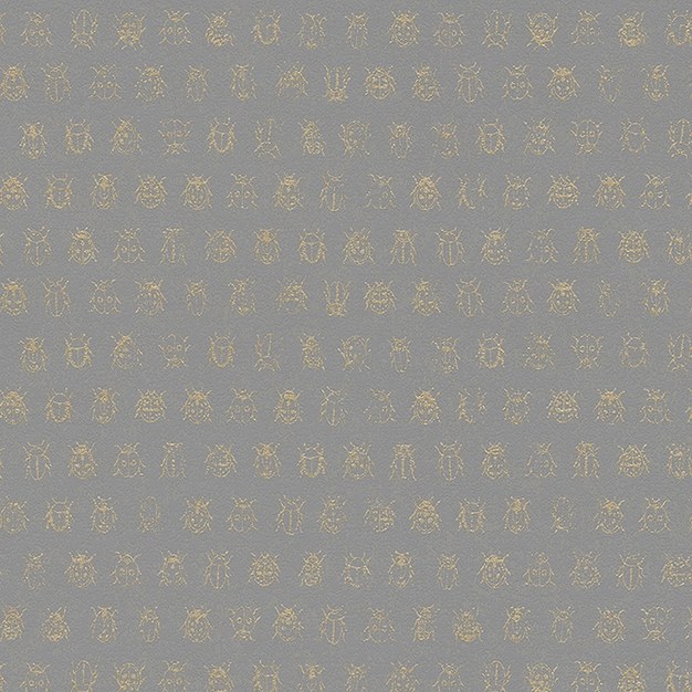 Šedá vliesová tapeta se zlatými brouky 375037, Pip Studio 4, Eijffinger - Vliesové tapety