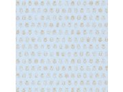 Světle modrá vliesová tapeta se zlatými brouky 375035, Pip Studio 4, Eijffinger