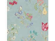 Vliesová tapeta s květinami a ptáčky 375022, Pip Studio 4, Eijffinger