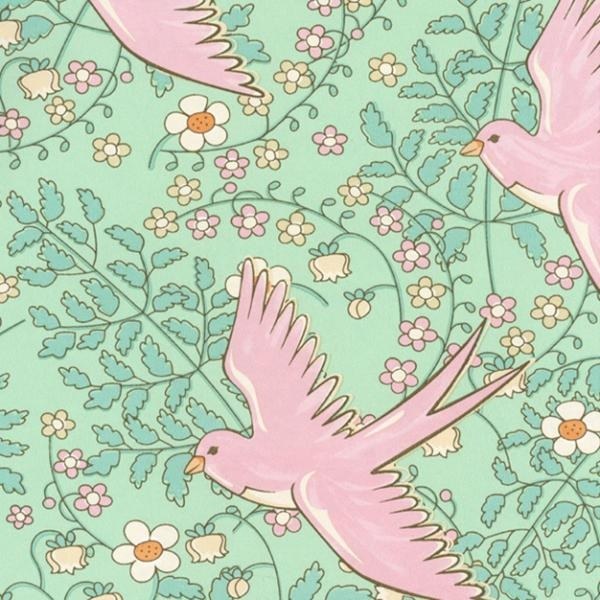 Vliesová tapeta s květinami a ptáčky 359022, Rice, Eijffinger - Tapety na zeď