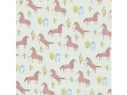 Tapeta vliesová na zeď - koníci, kaktusy a stromy 354102, Tout Petit, Eijffinger