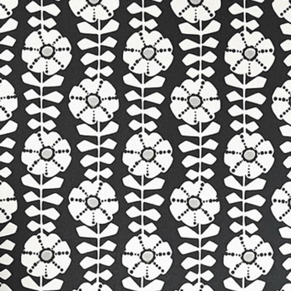 Černobílá květinová vliesová tapeta na zeď 356151, Black&Light,Eijffinger - Tapety na zeď