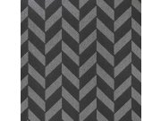 Vliesová tapeta s parketovým cik cak vzorem 356132, Black&Light,Eijffinger Tapety Yara - Eijffinger