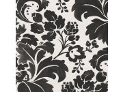 Černobílá vliesová tapeta s ornamentálním vzorem 356102, Black&Light,Eijffinger