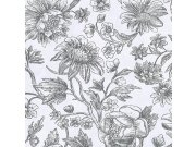 Vliesová tapeta na zeď, květiny 356092, Black&Light,Eijffinger