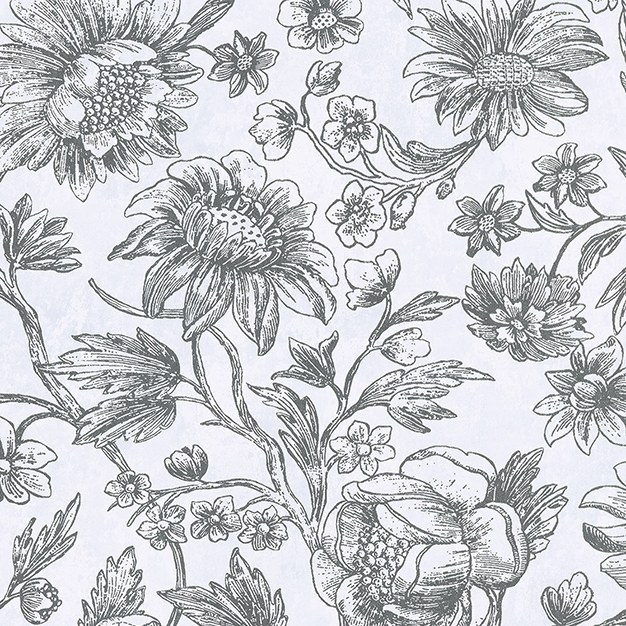 Vliesová tapeta na zeď, květiny 356092, Black&Light,Eijffinger - Tapety na zeď