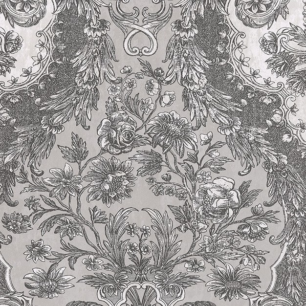 Tapety Yara - Tapety na zeď - Vliesová zámecká tapeta s ornamenty 356081, Black&Light,Eijffinger Vliesová zámecká tapeta s ornamenty 356081, Black&Light,Eijffinger - Tapety na zeď