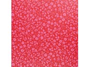 Vliesová tapeta, růžové květiny na červené tapetě 341067, Pip, Eijffinger Tapety Yara - Eijffinger