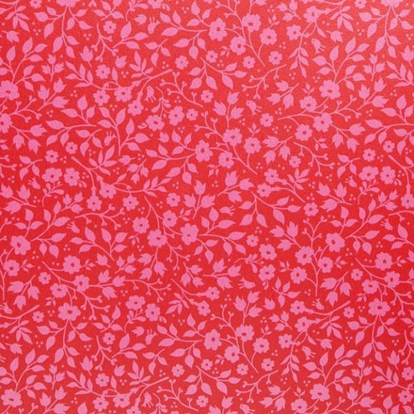 Tapety Yara - Tapety na zeď - Vliesová tapeta, růžové květiny na červené tapetě 341067, Pip, Eijffinger Vliesová tapeta, růžové květiny na červené tapetě 341067, Pip, Eijffinger - Tapety na zeď