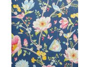 Vliesová tapeta s květinami a ptáčky 341003, Pip, Eijffinger