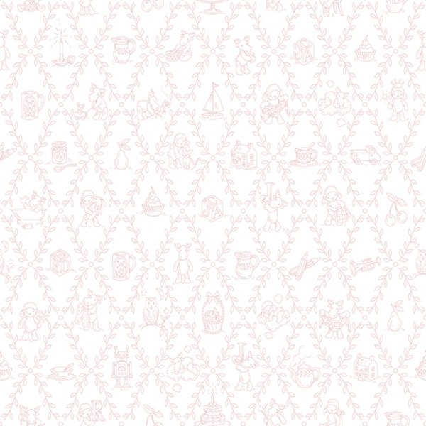 VÝPRODEJ  Bílorůžová dětská vliesová tapeta na zeď LL-01-05-0, Jack´N Rose, Grandeco