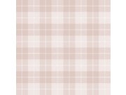 Růžová vliesová tapeta na zeď, imitace kárované látky, 14874, Happy, Parato