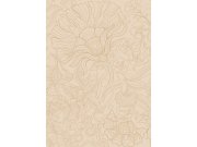 Květinová vliesová fototapeta na zeď, béžová, 159411, Bloom, Esta Home