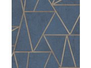 Modrá vliesová tapeta s trojúhelníky EP3704, Exposure, Grandeco