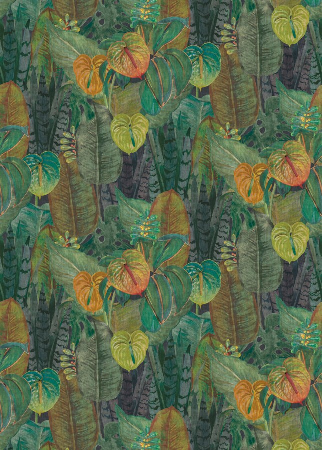 Obrazová vliesová tapeta listy, TAD25090, Tahiti, Decoprint - Vliesové tapety