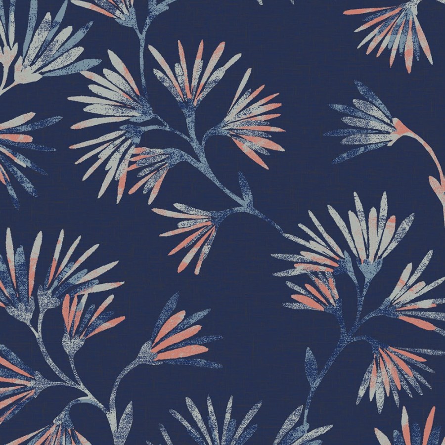 Modrá vliesová tapeta na zeď, větvičky 386542, Enso, Eijffinger Modrá vliesová tapeta na zeď, větvičky 386542, Enso, Eijffinger