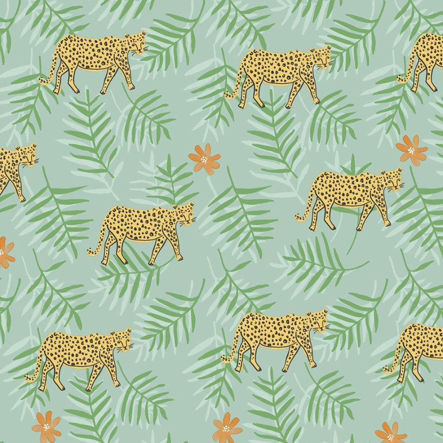 Vliesové tapety s leopardy a listy 383551, Rice 2, Eijffinger - Tapety na zeď