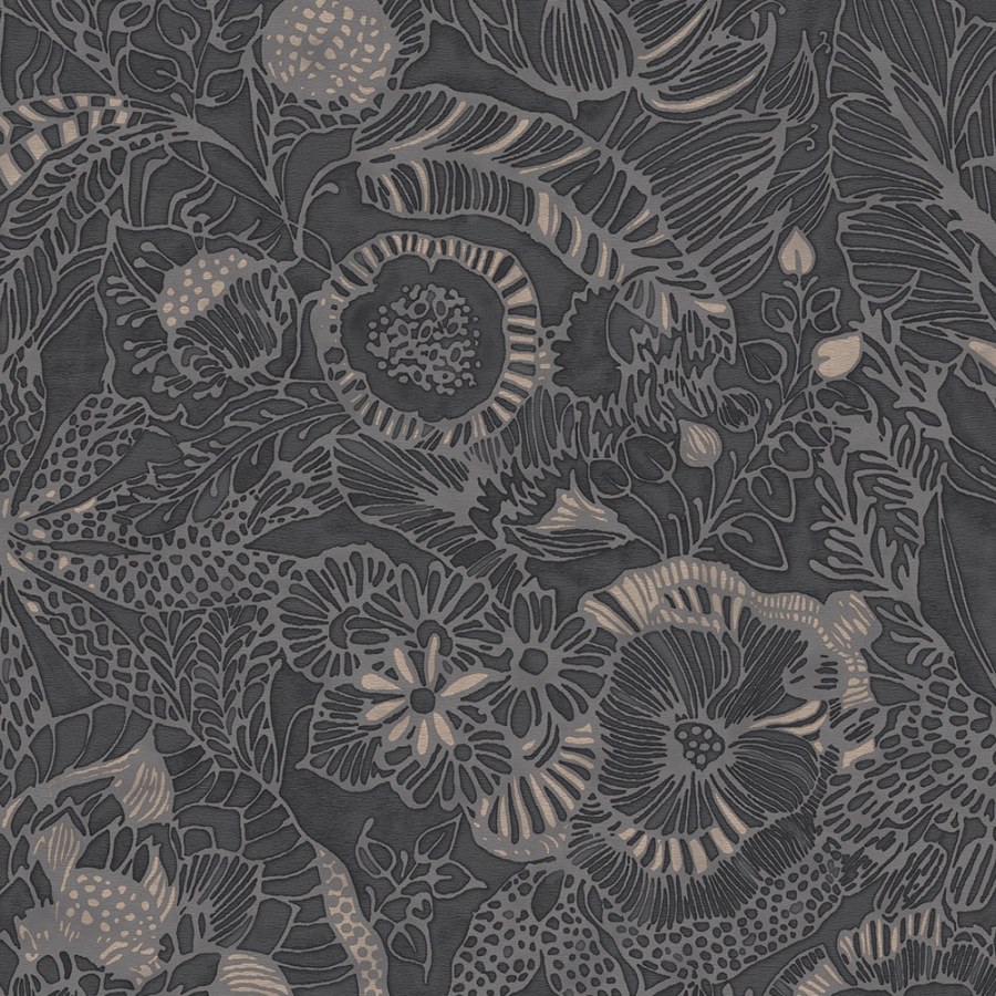 Vliesová tapeta s květinami, listy 386511, Enso, Eijffinger - Vliesové tapety