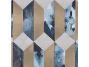 Geometrická vliesová tapeta s 3D efektem 386504, Enso, Eijffinger