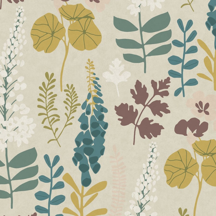 Tapety Yara - Tapety na zeď - Vliesová tapeta s listy a květinami 384533, Vivid, Eijffinger Vliesová tapeta s listy a květinami 384533, Vivid, Eijffinger - Tapety na zeď