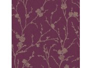 Vínová vliesová tapeta na zeď, metalické větvičky 105918, Reclaim, Graham&Brown