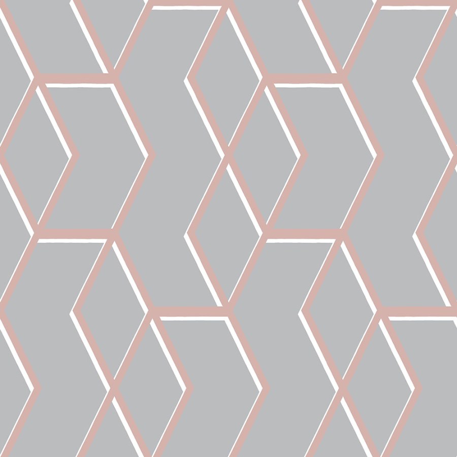 Šedá vliesová tapeta s metalickým geometrickým vzorem 104734, Formation, Graham & Brown - Vliesové tapety