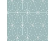 Zelená/mint geometrická vliesová tapeta na zeď 104738, Formation, Graham & Brown