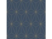 Modrá geometrická vliesová tapeta na zeď 104742, Formation, Graham & Brown