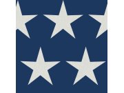 Modrá vliesová tapeta s hvězdami, 118330, Next