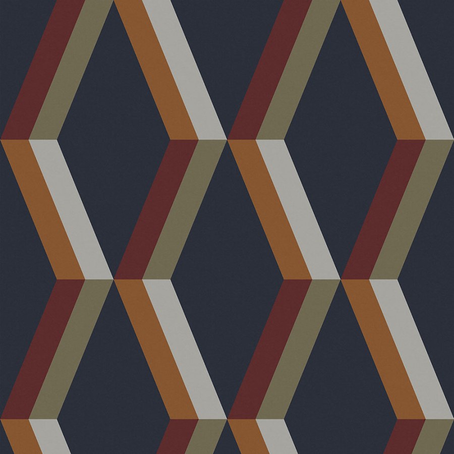 Geometrická vliesová modrá retro tapeta na zeď 113949, Formation, Graham & Brown - Vliesové tapety