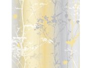 Žluto-šedá vliesová tapeta na zeď, luční květiny 104072, Reclaim, Graham&Brown