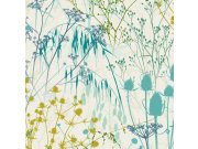 Šedá vliesová tapeta na zeď, trávy, listy, 120387, Wiltshire Meadow, Clarissa Hulse