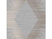 Šedo-zlatá geometrická vliesová tapeta na zeď, 120730, Zen, Superfresco Easy