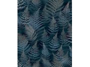 Tapety Yara Tapety dle materiálu Vliesové tapety - Modrá vliesová tapeta s listy kapradin, 120378, Wiltshire Meadow, Clarissa Hulse Modrá vliesová tapeta s listy kapradin, 120378, Wiltshire Meadow, Clarissa Hulse