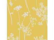 Okrovo-stříbrná vliesová tapeta luční květiny, tráva 105578, Reclaim, Graham&Brown