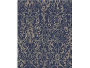 Modro-zlatá vliesová tapeta na zeď, zámecký damaškový vzor, 118294, Next Tapety Yara - Next