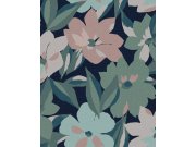 Modrá květinová vliesová tapeta na zeď, 120208, Next Tapety Yara - Next