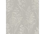Šedo-béžová vliesová tapeta na zeď, trávy, listy,120206, Next Tapety Yara - Next