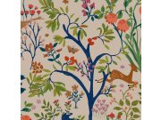 Béžová vliesová tapeta na zeď, květiny, větvičky, zvířata, ptáci, 120871, Joules, Graham&Brown