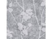 Šedo-stříbrná vliesová tapeta větvičky 113940, Reclaim, Graham&Brown