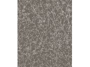 Hnědo-stříbrná vliesová tapeta na zeď, květiny, 120369, Wiltshire Meadow, Clarissa Hulse