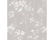 Šedá vliesová tapeta na zeď, květiny, 118269, Next Tapety Yara - Next