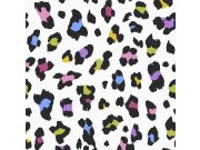 Bílá vliesová tapeta na zeď, kůže leoparda, 118614, Envy