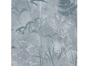 Tyrkysová vliesová tapeta na zeď, listy 115043, Reclaim, Graham&Brown